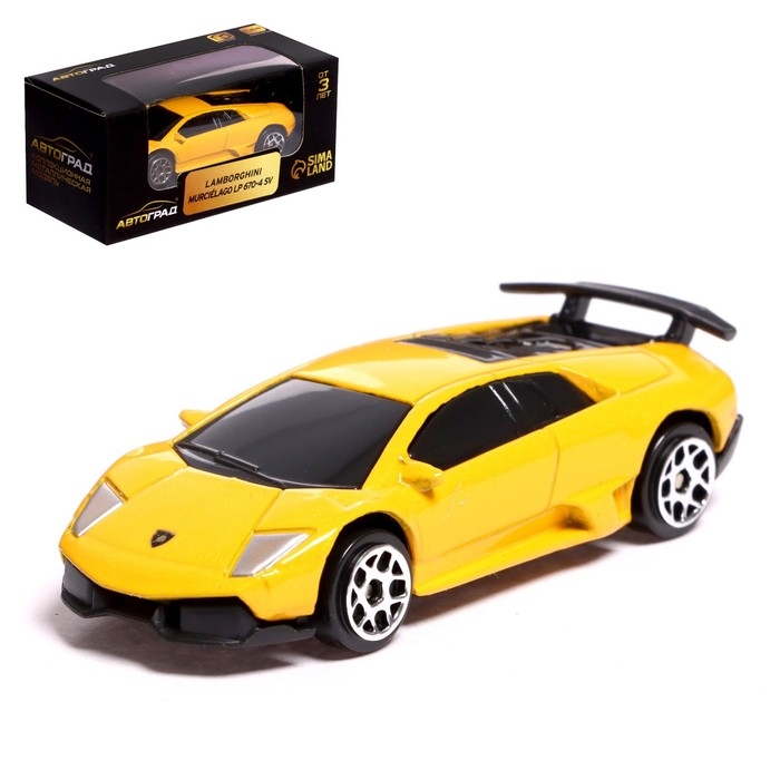 Машина металлическая LAMBORGHINI MURCIELAGO LP 670-4 SV, 1:64, цвет жёлтый Машина металлическая LAMBORGHINI MURCIELAGO LP 670-4 SV, 1:64, цвет жёлтый