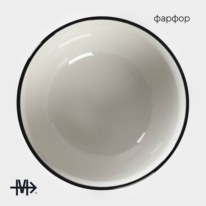 Салатник фарфоровый &laquo;Морской бриз&raquo;, 1,6 л, d=18 см, цвет белый