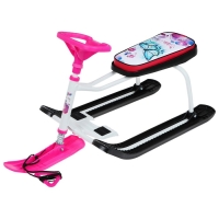 Снегокат &laquo;Тимка спорт 1+&raquo;, ТС1+/Б, цвет белый/чёрный/розовый