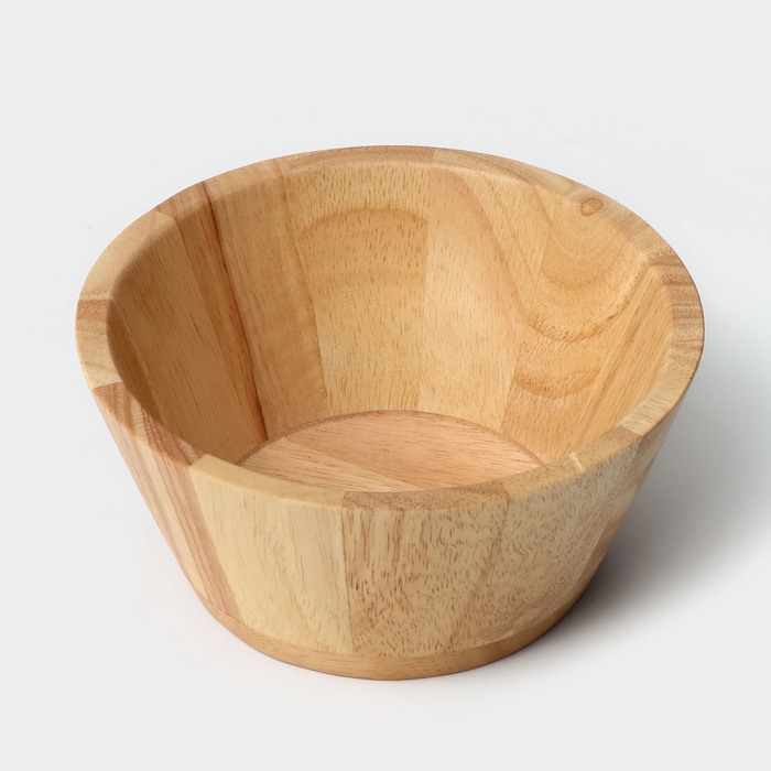 Тарелка - салатник круглый, 15&times;7 см, гевея