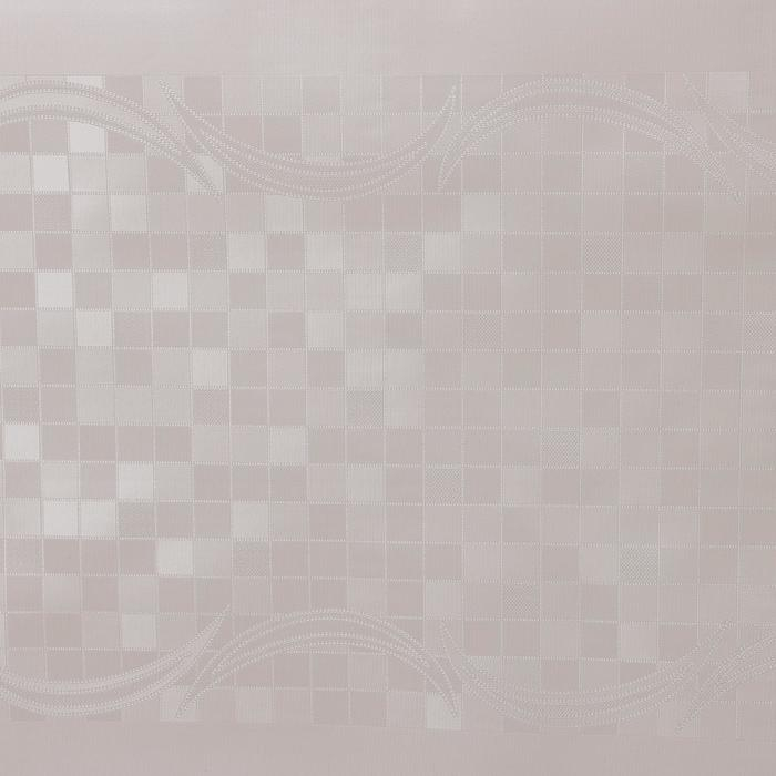 Клеёнка на стол &laquo;Листочки&raquo;, на тканевой основе, рулон 20 метров, ширина 137 см, толщина 0,25 мм, цвет белый