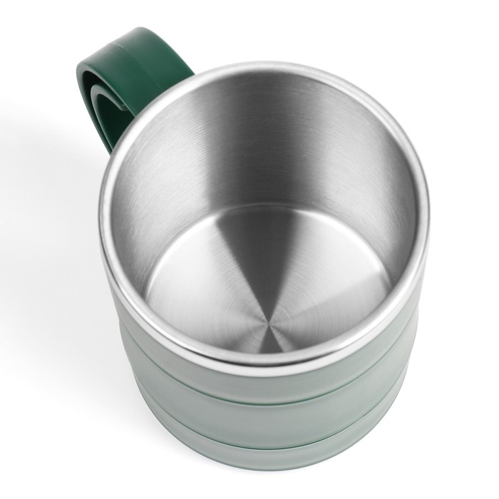 Термокружка Термокружка "Мастер К" Поход "Путешествие начинается", 450 мл,сохраняет тепло 2 ч, зеленая