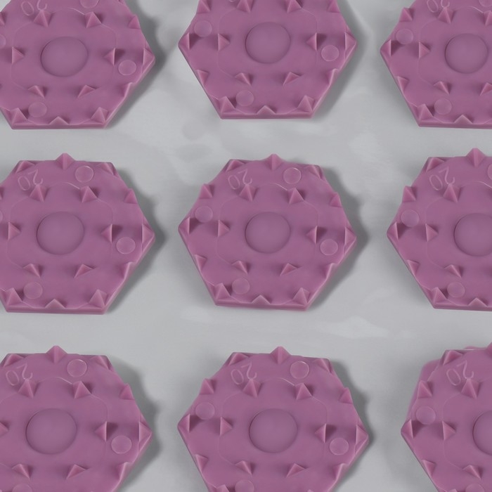 Ипликатор-коврик, основа ПВХ, 140 модулей, 28 &times; 64 см, цвет прозрачный/фиолетовый