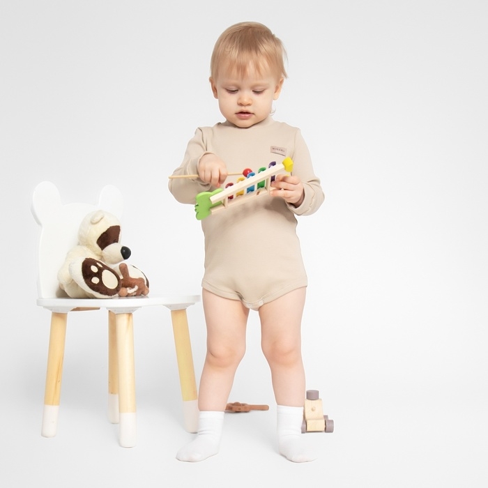 Боди-водолазка детская MINAKU, цвет бежевый, рост 80-86 см Боди-водолазка детская MINAKU, цвет бежевый, рост 80-86 см