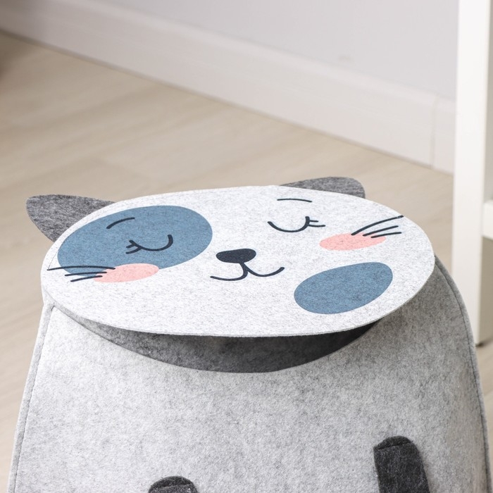 Органайзер для хранения Funny &laquo;Котун-толстун&raquo;, 42&times;24&times;58 см, 15 л, цвет серый