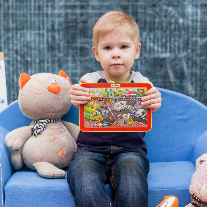 Обучающий планшет «Уроки светофора: учим ПДД», звуки города, профессии, песенки, работает от батареек Обучающий планшет «Уроки светофора: учим ПДД», звуки города, профессии, песенки, работает от батареек