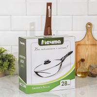 Сковорода &laquo;Гранит Brown&raquo;, d=28 см, съёмная ручка, стеклянная крышка, антипригарное покрытие, цвет коричневый