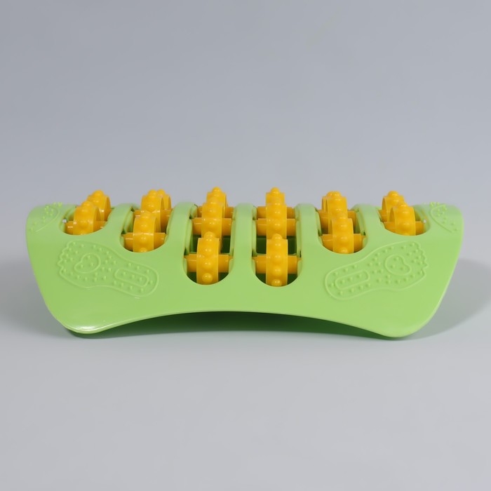 Массажёр для ног, с шипами, 26 × 18 × 5 см, цвет зелёный/оранжевый Массажёр для ног, с шипами, 26 × 18 × 5 см, цвет зелёный/оранжевый