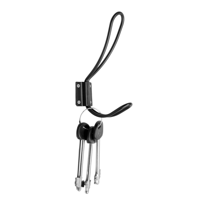 Крючок мебельный ТУНДРА TKD009, двухрожковый, черный, 5 шт Крючок мебельный ТУНДРА TKD009, двухрожковый, черный, 5 шт