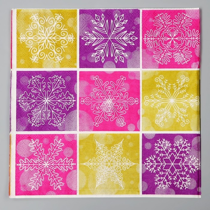 Новый год! Салфетки бумажные «Снежинки», в наборе 20 шт. Новый год! Салфетки бумажные «Снежинки», в наборе 20 шт.