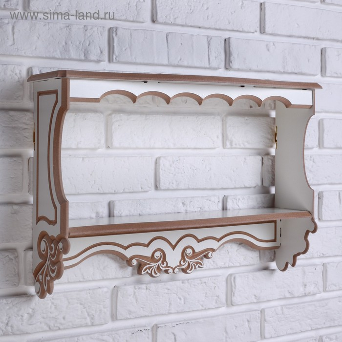 Полка навесная Полка навесная "Прованс" с ламинацией, 2 полки, 49×33×13 см
