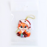 Ёлочная игрушка - подвеска деревянная &laquo;Новый год! Лисёнок&raquo;