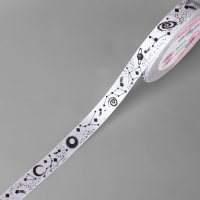 Лента атласная &laquo;Космос&raquo;, 15 мм &times; 23 &plusmn; 1 м, цвет белый №001