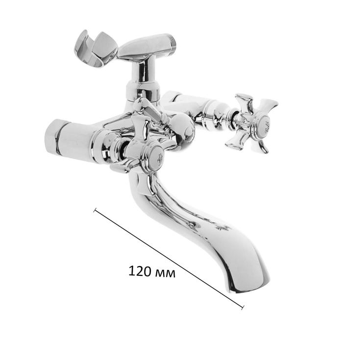 Cмеситель для ванны Accoona A6070, двухвентильный, латунь, хром Cмеситель для ванны Accoona A6070, двухвентильный, латунь, хром