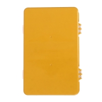 Коробка для мелочей К-12, пластмасс, 19 x 12.5 x 4.7 см, жёлтый