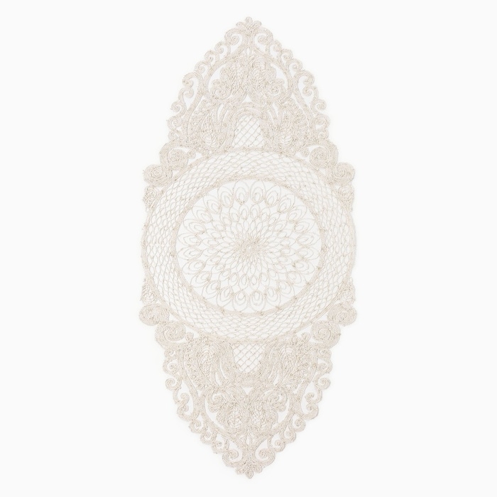 Дорожка Этель ажурная цв.бежевый 40*90 см, 100%п/э