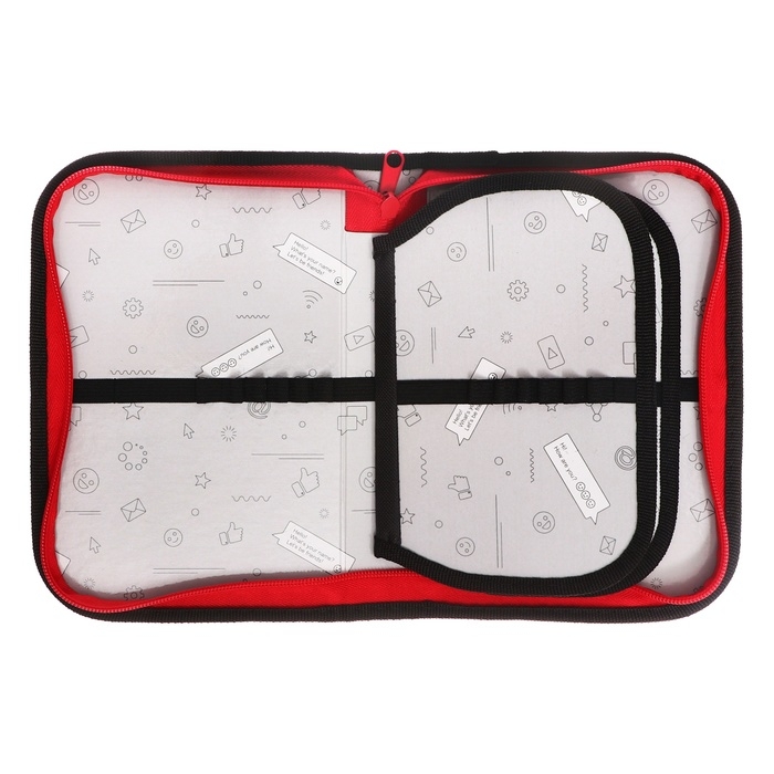 Пенал 3 секции, вкладка внутри, 140 х 210 х 40 мм, тканевый, Calligrata TOP Block Пенал 3 секции, вкладка внутри, 140 х 210 х 40 мм, тканевый, Calligrata TOP Block "Крутой бульдог"