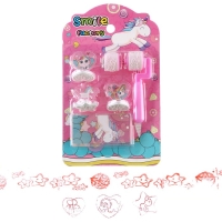 Печать цветная &laquo;Единороги&raquo;, набор 3 шт., ролик-печать с 2 насадками, штемпельная подушка