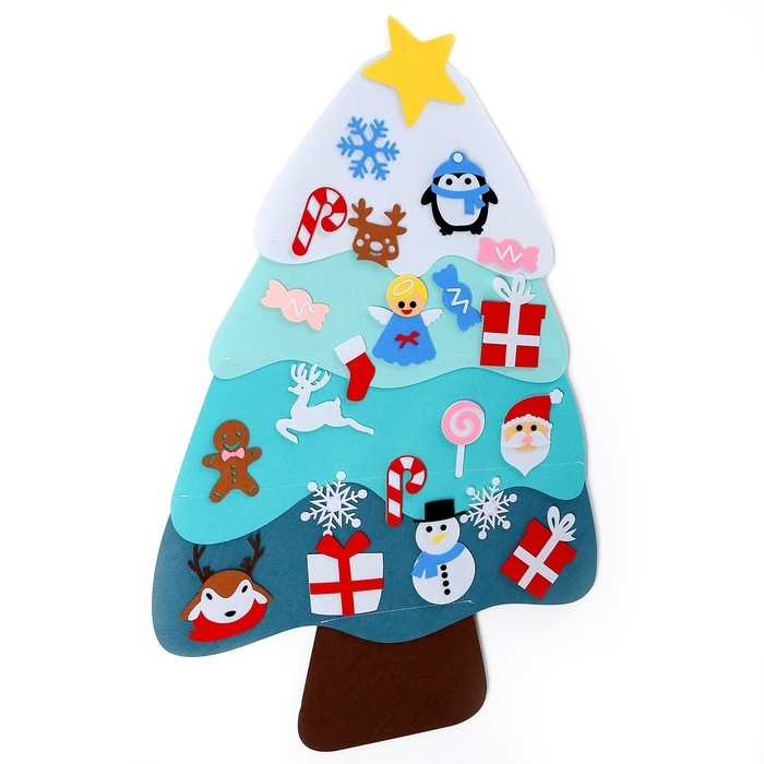 Набор для творчества &laquo;Ёлочка с подарками и сладостями&raquo; украшения на липучках