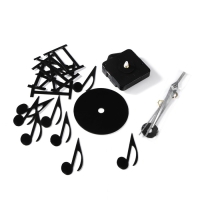 Часы настенные интерьерные, 3d "Ноты", наклейка, большие, d-45 см