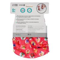 Многоразовый подгузник «Веселые зверята», 3-15 кг, цвет красный, Крошка Я Многоразовый подгузник «Веселые зверята», 3-15 кг, цвет красный, Крошка Я