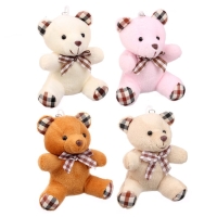 Мягкая ирушка &laquo;Мишка в клеточку&raquo;, на брелоке, цвет МИКС