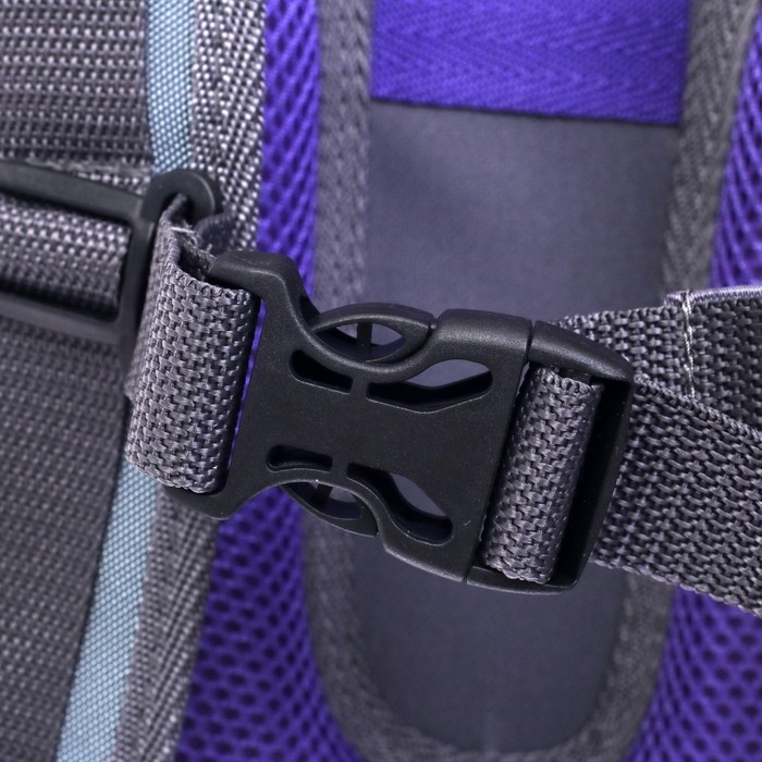 Рюкзак каркасный школьный 38 х 30 х 16 см, эргономичная спинка, Stavia "Совушка", серый