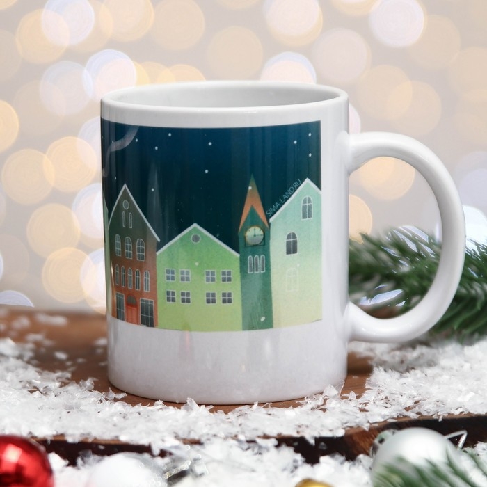 Кружка &laquo;Семейного счастья!&raquo; пара, ёлка, 320 мл