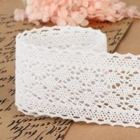 Кружево вязаное, 50 мм × 10 ± 1 м, цвет белый Кружево вязаное, 50 мм × 10 ± 1 м, цвет белый