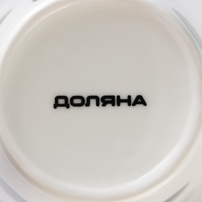 Кружка фарфоровая Доляна «Круги», 350 мл, цвет белый Кружка фарфоровая Доляна «Круги», 350 мл, цвет белый