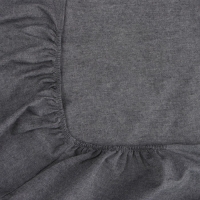 Простыня на резинке SL Home "Деним" 200*200+30 см, цв.темно-серый, 100% жатый хлопок Простыня на резинке SL Home "Деним" 200*200+30 см, цв.темно-серый, 100% жатый хлопок