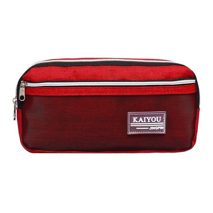 Пенал мягкий 3 отделения, 130 х 210 х 100 мм, объёмный, Calligrata, бордовый Пенал мягкий 3 отделения, 130 х 210 х 100 мм, объёмный, Calligrata, бордовый