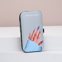 Набор маникюрный &laquo;TOUCH&raquo;, 7 предметов, PVC - чехол, цвет голубой