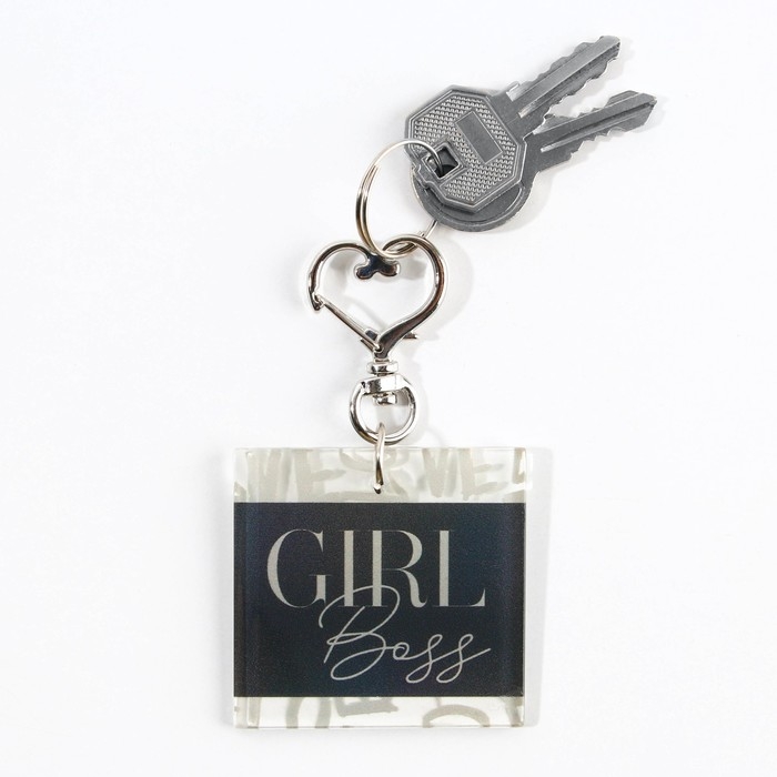 Брелок для ключей акриловый &laquo;Girl boss&raquo;, 5 х 4,8 см