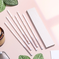 Набор свечей в торт, 6 штук "Исполнение желаний", 16,5 см, белый с золотом Набор свечей в торт, 6 штук "Исполнение желаний", 16,5 см, белый с золотом