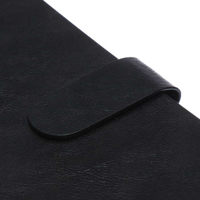 Органайзер на гребне, А5, 80л, клетка, обл.кожзам, с хлястиком, черный Органайзер на гребне, А5, 80л, клетка, обл.кожзам, с хлястиком, черный