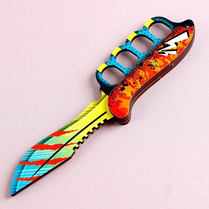 Деревянное оружие детское сувенирное &laquo;Нож-кастет&raquo;, молнии