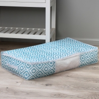 Кофр для хранения вещей Доляна «Лагуна» с ПВХ-окном, 80×45×15 см, цвет бирюзовый Кофр для хранения вещей Доляна «Лагуна» с ПВХ-окном, 80×45×15 см, цвет бирюзовый