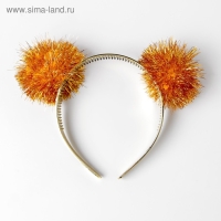 Карнавальный костюм &laquo;Золотая пчёлка&raquo;, платье, ободок с помпонами, р. 32, рост 122 см