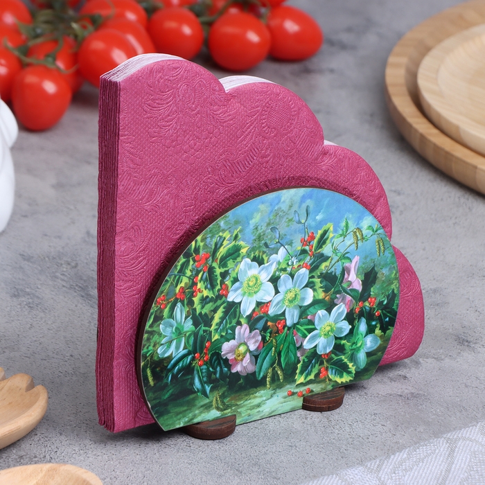 Салфетница "Анемоны", 13х10х5 см