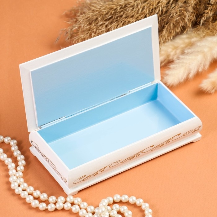 Шкатулка - купюрница «Птица на ветке», белая, 8,5×17 см, лаковая миниатюра Шкатулка - купюрница «Птица на ветке», белая, 8,5×17 см, лаковая миниатюра