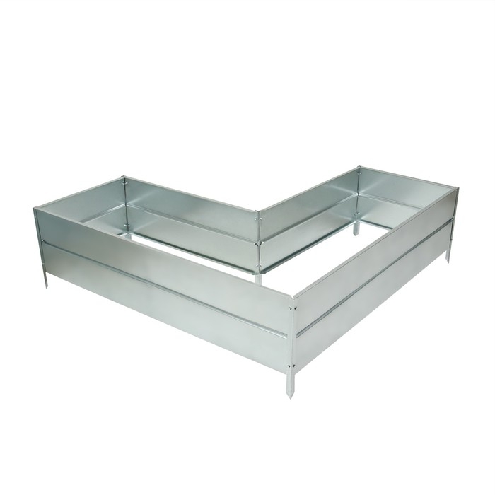 Грядка оцинкованная, Г-образная, угловая, 153 &times; 93 &times; 34 см, Greengo