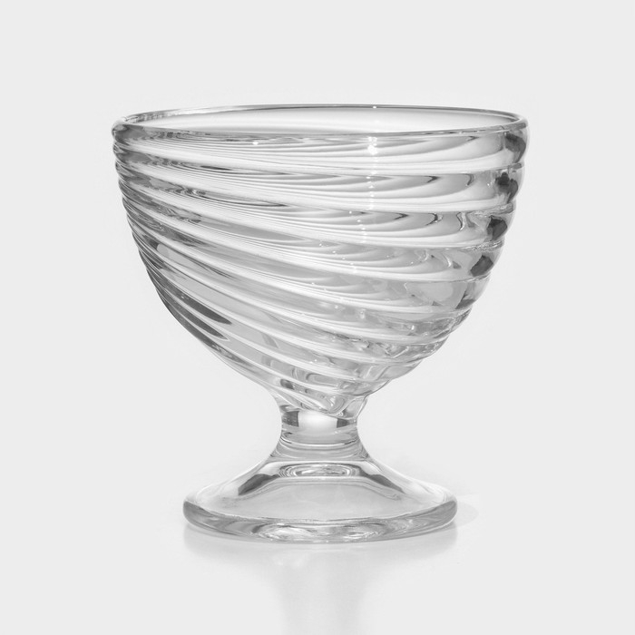 Набор стеклянных креманок для мороженого &laquo;Свирл&raquo;, 300 мл, 3 шт