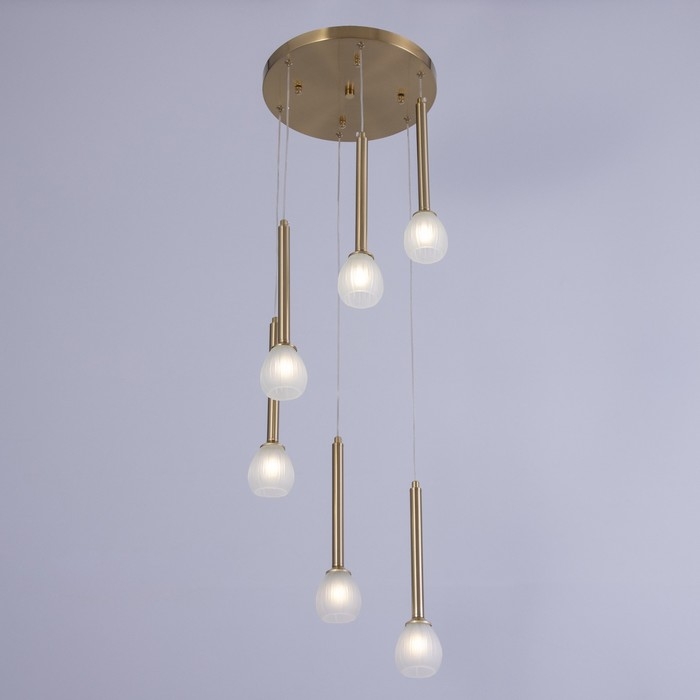 Светильник "Жаклин" 6х3Вт G4 бронза 30х30х180см