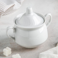 Сахарница &laquo;Кирмаш.Бельё&raquo;, 450 мл, с крышкой, цвет белый