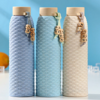 Бутылка для воды стеклянная &laquo;Леди&raquo;, 360 мл, h=21 см, цвета МИКС