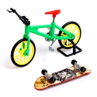 Набор пальчиковый скейтборд и велосипед, МИКС Набор пальчиковый скейтборд и велосипед, МИКС