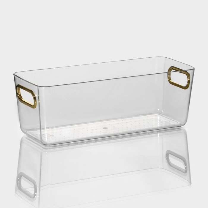 Контейнер для хранения &laquo;Нежность&raquo;, 28&times;11&times;9,5 см, цвет прозрачный