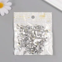 Декор для творчества пластик "Стразы капля. Серебро" набор 100 шт 0,8х1,3 см Декор для творчества пластик "Стразы капля. Серебро" набор 100 шт 0,8х1,3 см
