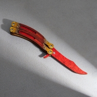 Сувенир деревянный &laquo;Нож бабочка&raquo; красные линии